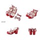 Sheep Puff Love Lace Medium Heel Shoes(Limited Pre-Order/8 Colours/Full Payment Without Shipping)